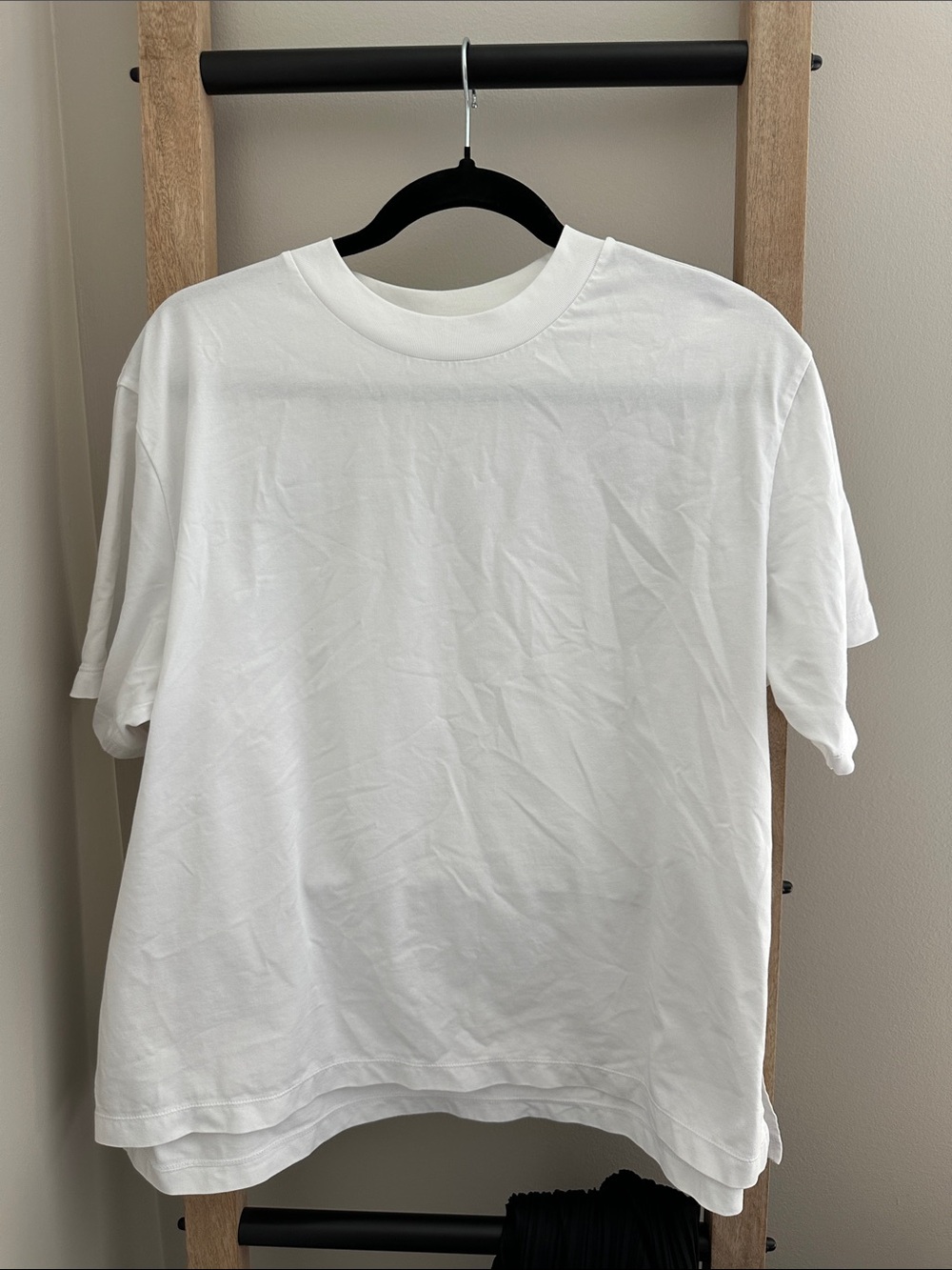 Uniqlo AIRism Cotton T-Shirt White Short Sleeve Crew Neck Tee